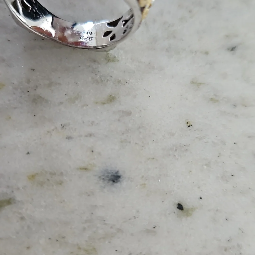 Tiger shell cameo silver ring - Picture 4 of 7